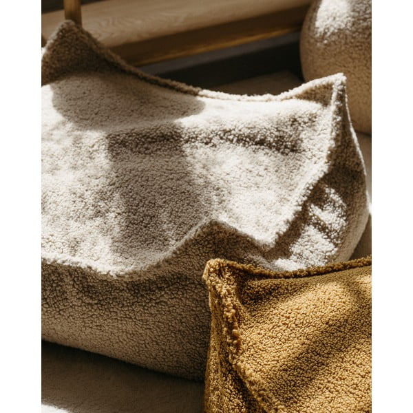 Светлокафяв детски пуф от букле Square – Wigiwama-image-2