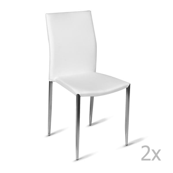 Sada 2 bílých židlí Alice