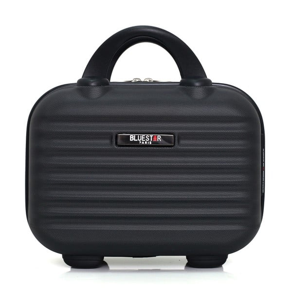 Комплект от черен пътнически куфар на колелца и по-малък ръчен куфар Marro - Bluestar-image-3