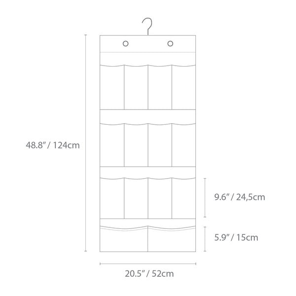 Висящ текстилен органайзер за гардероб - Bigso Box of Sweden-image-4