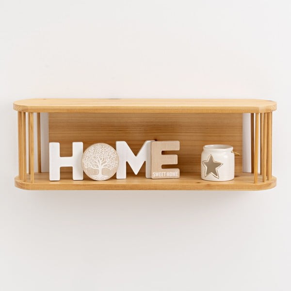 Рафт за картини от тополова дървесина в естествен цвят 60 cm Aspen - Casa Selección-image-1