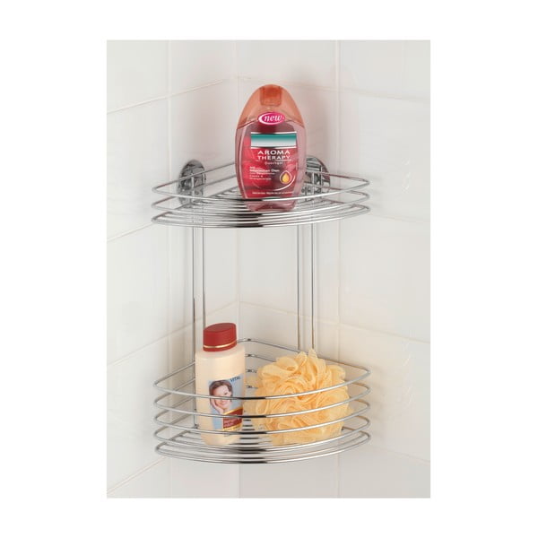 Самоносещ ъглов рафт Turbo-Loc на две нива, 20 x 26,5 cm - Wenko-image-2