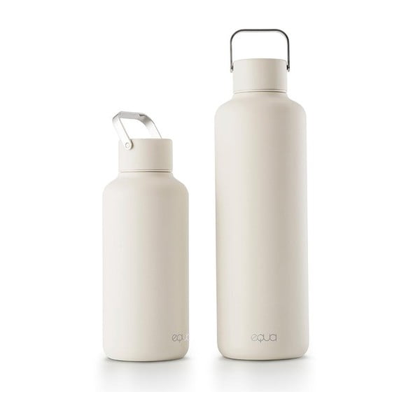 Бяла бутилка за пътуване от неръждаема стомана 1 л Timeless - Equa-image-3