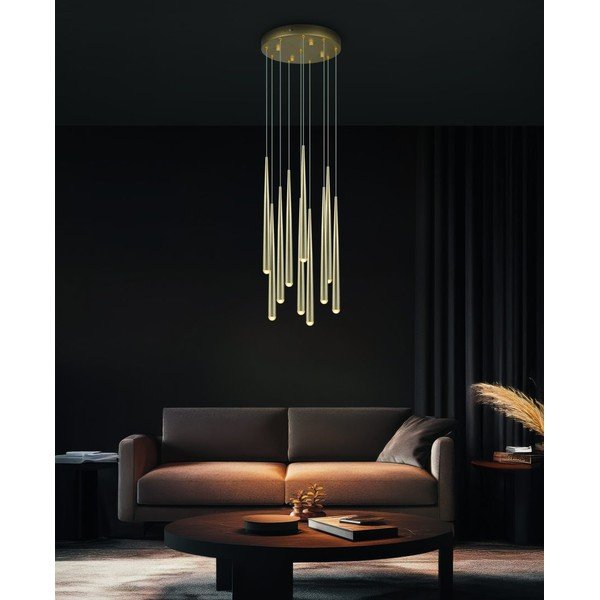 LED висящо осветително тяло  в златист цвят ø 30 cm Cala – Trio Select-image-1