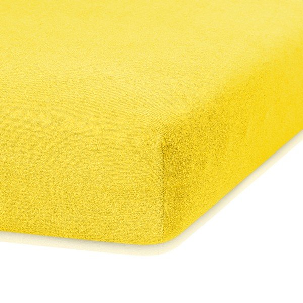 Жълт ластичен чаршаф за двойно легло Siesta, 220/240 x 220 cm Ruby - AmeliaHome-image-1
