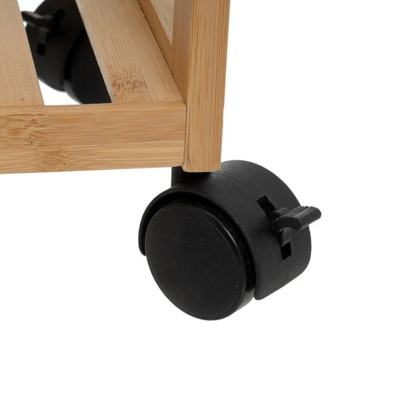 Бамбуков подвижен стелаж в естествен цвят 44x75 cm – Casa Selección-image-2