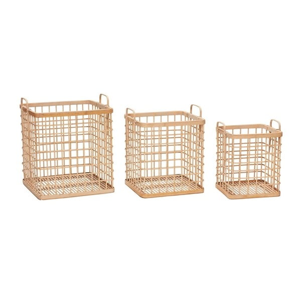 Комплект от 3 бамбукови кошници за съхранение Bruno - Hübsch