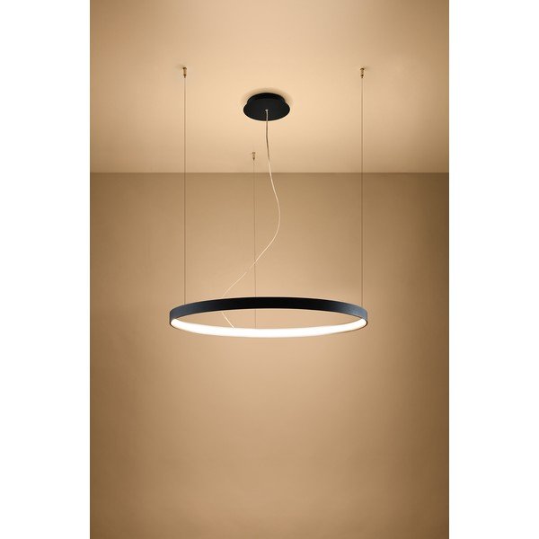Черно алуминиево LED висящо осветително тяло ø 78 cm RIO – Thoro-image-3