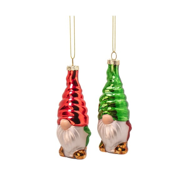 Стъклени ръчно изработени коледни украси в комплект от 2 бр. ø 4 cm Gonk – Sass & Belle