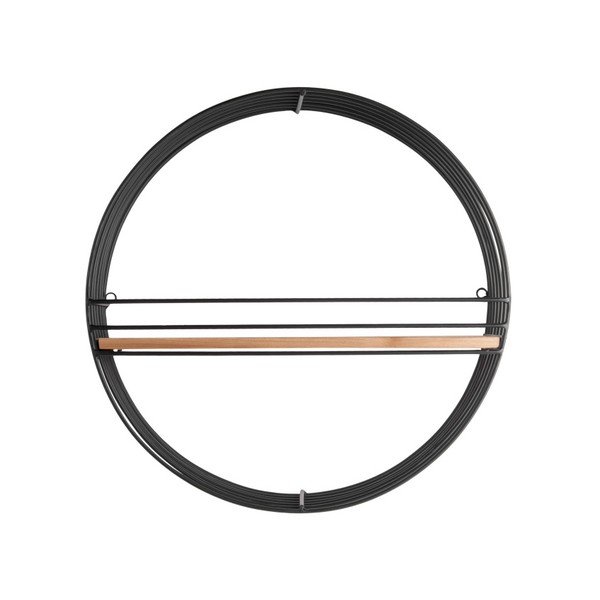 Черен стенен рафт Round - Leitmotiv-image-1