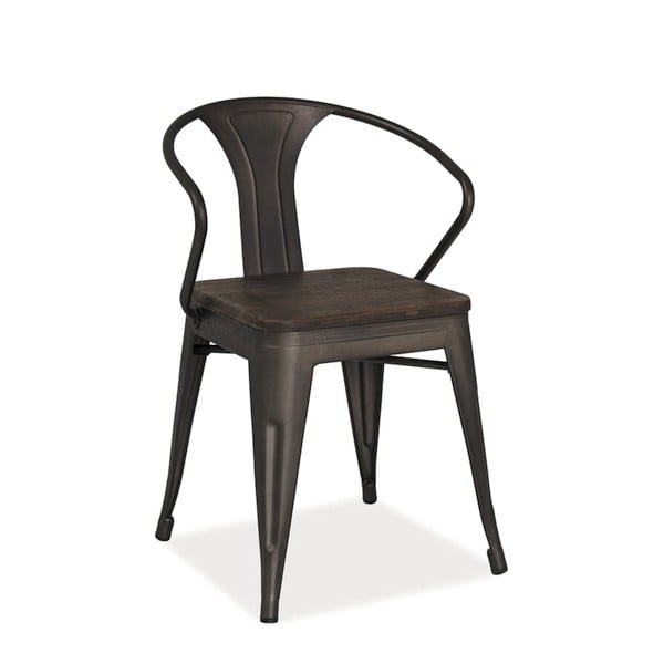 Černá ocelová židle Signal Alvaco