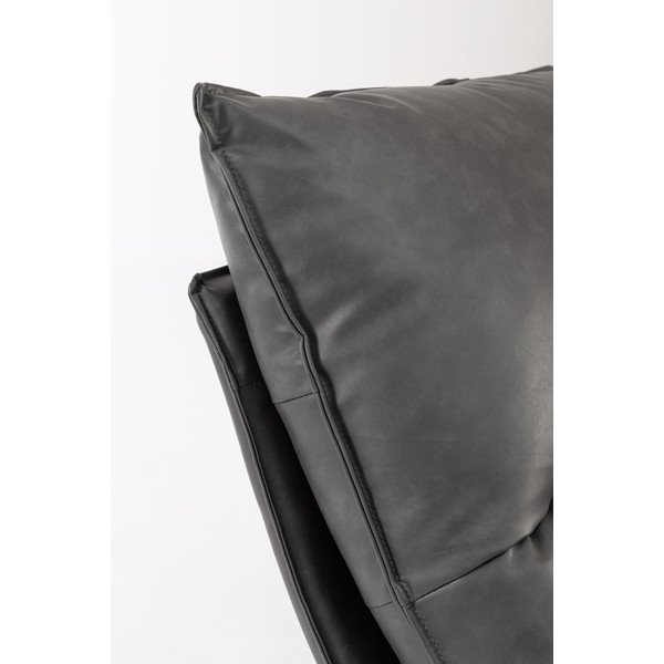 Тъмносиво кресло с място за съхранение от изкуствена кожа Alanez – Bizzotto-image-1