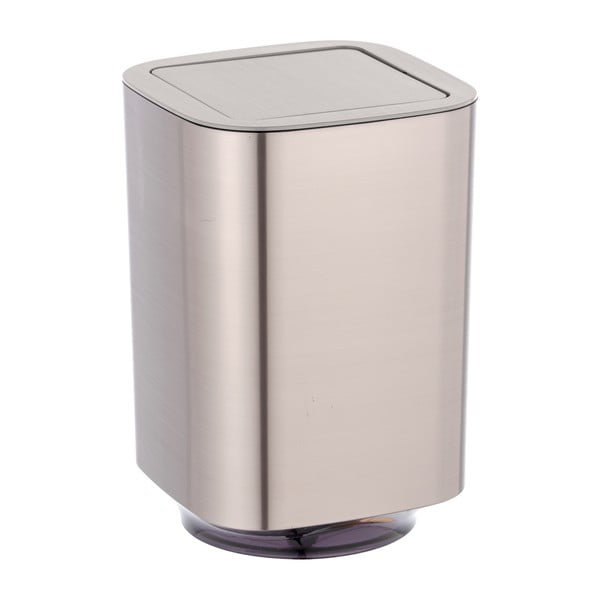 Пластмасова кофа за боклук в блестящо сребристо 5,5 л Auron - Wenko-image-1