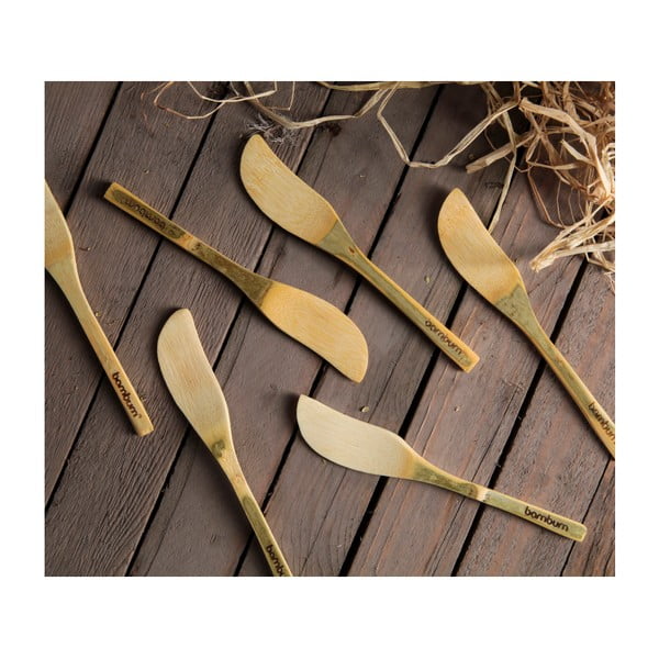 Sada 6 bambusových nožů na máslo Bambum Forre