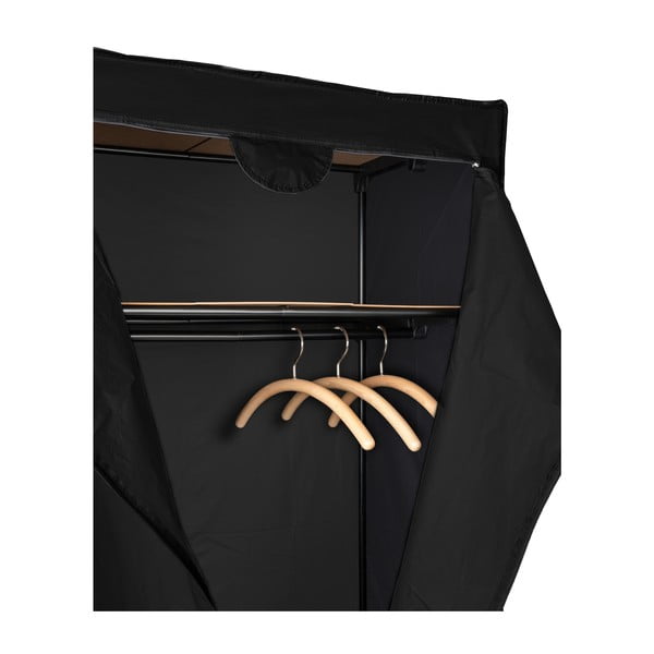 Гардероб от черен плат 75x160 cm Deep - Wenko-image-4