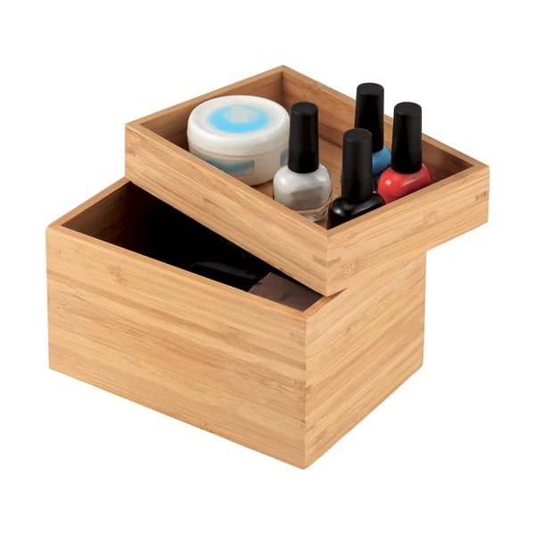 Бамбуков органайзер за козметика в естествен цвят Isalys – MSV