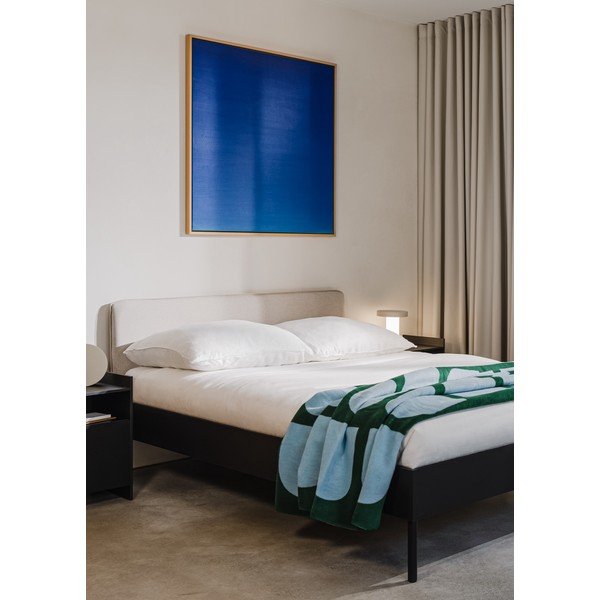 Черно двойно легло 180x200 cm тапицирано/ПДЧ с включена подматрачна рамка Streiko – noo.ma-image-1