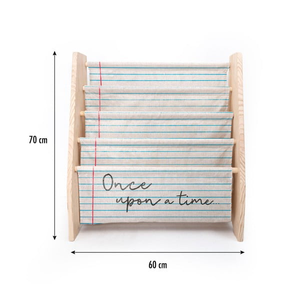 Бежов детски шкаф за книги от плат 60x70 cm Once Upon a Time - Folkifreckles-image-4