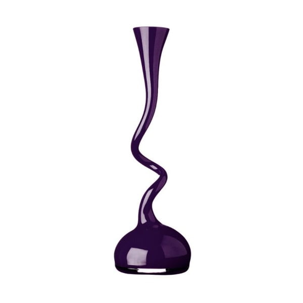 Skleněná váza Swing 40 cm, fialová