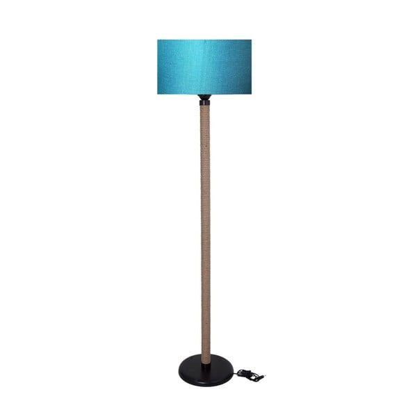 Свободностояща лампа с тюркоазен абажур лампа Въже - Kate Louise