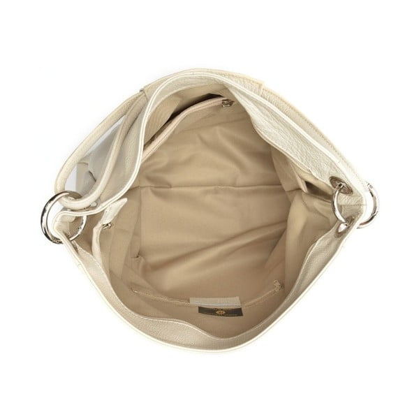 Béžová kožená kabelka Anna Luchini Srumla-image-2