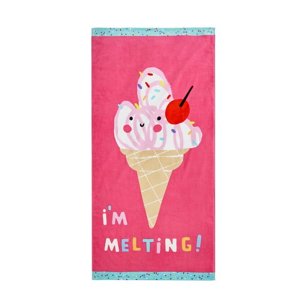 Розова плажна кърпа 160x76 cm I'm Melting - Catherine Lansfield