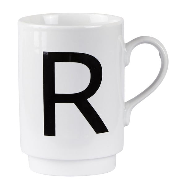 Порцеланова чаша за писма R, 250 ml - KJ Collection
