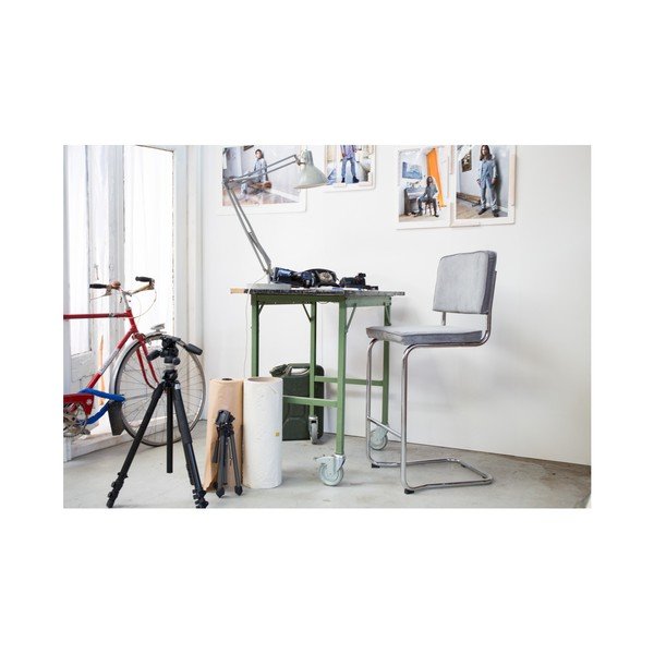 Тъмносив бар стол 113 см Ridge Rib - Zuiver-image-2