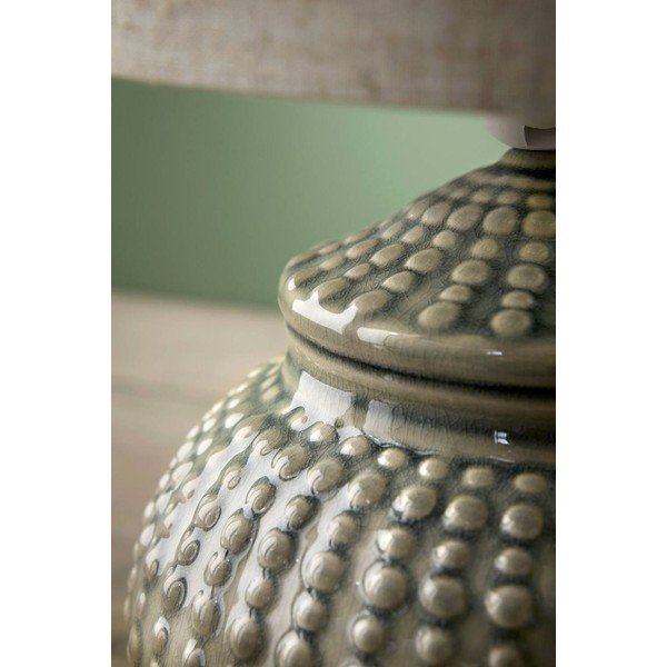 Сива/бежова ленена настолна лампа (височина 39 cm) Niko – Ellos Home-image-2