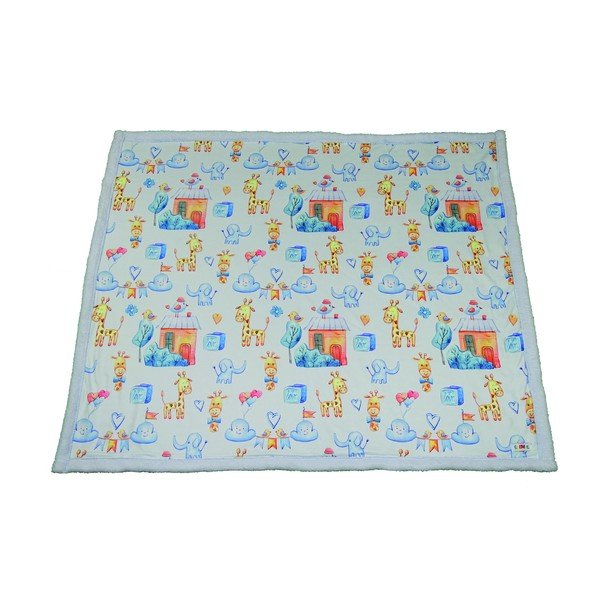 Светлосиньо бебешко одеяло 80x100 cm - OYO kids-image-2