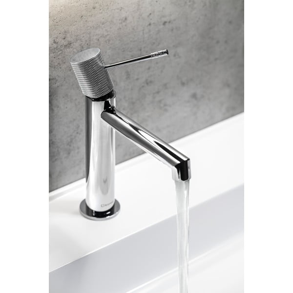 Стояща батерия за мивка в лъскаво-сребрист цвят Solaris – Sapho-image-1