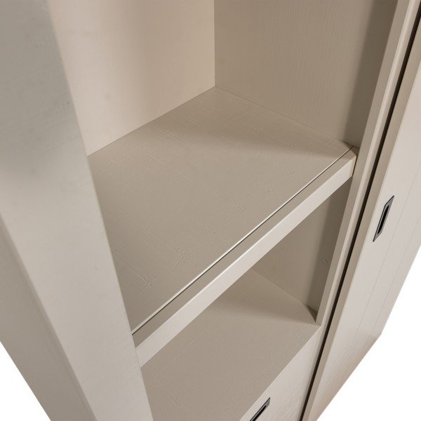 Сиво-бежово шкафче от масивен бор с плъзгащи се врати 122x230x37 cm Slide – vtwonen-image-4