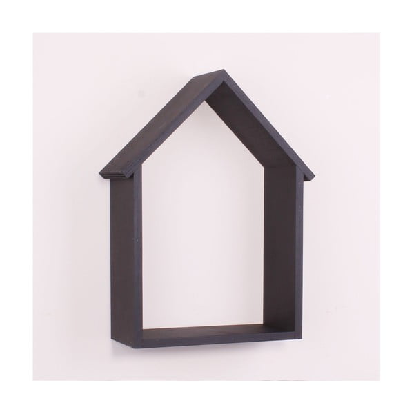 Черна дървена стенна етажерка House - North Carolina Scandinavian Home Decors