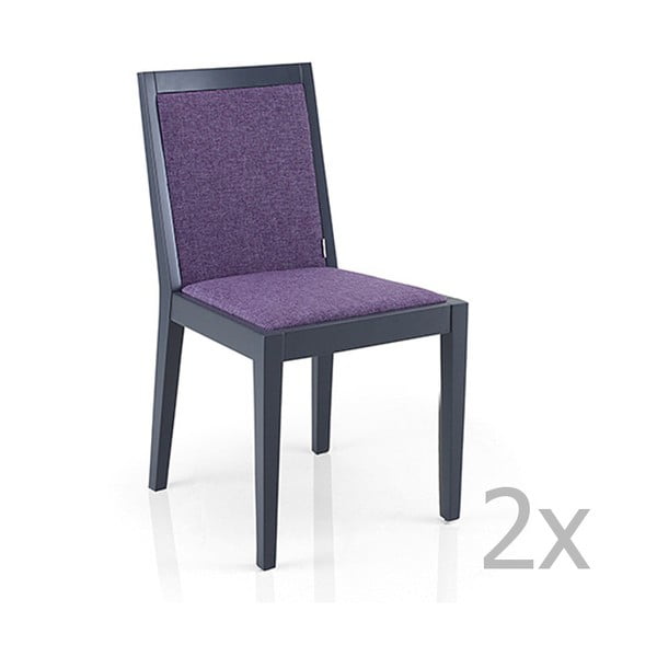 Sada 2 fialových židlí Garageeight Arstadal