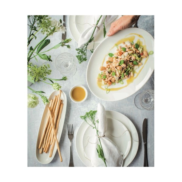 Бяла порцеланова дълбока чиния Basic, 25 x 17 cm - Maxwell & Williams-image-1