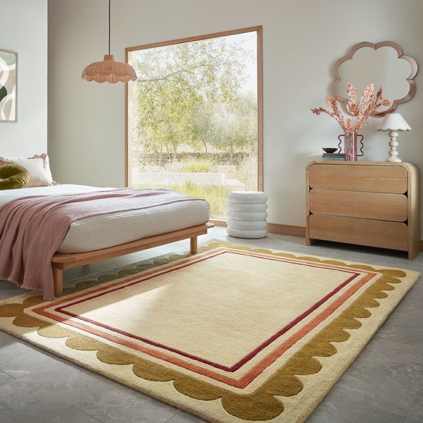 Ръчно изработен вълнен килим в естествен цвят 160x230 cm Lois – Flair Rugs-image-2