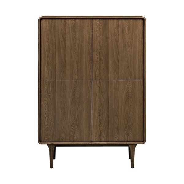 Тъмнокафяво шкафче от декор от дъб  100x140x40 cm Darwin – House Nordic-image-4