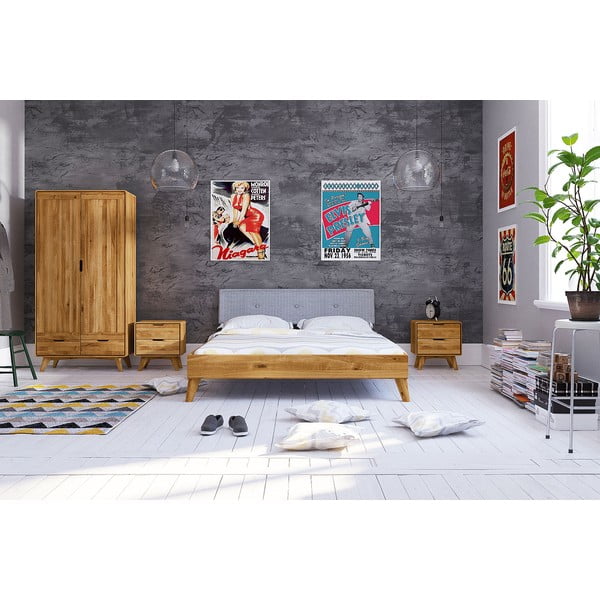 Дъбов гардероб 90x180 cm Greg - The Beds-image-4