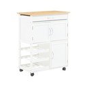 Бамбуков кухненски остров на колелца 37x67 cm Harlow – Premier Housewares