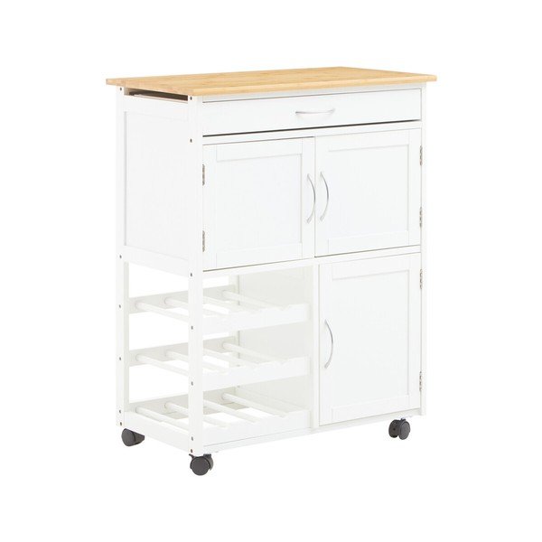 Бамбукова маса за сервиране на колелца 37x67 cm Harlow – Premier Housewares