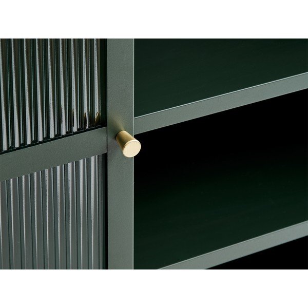 Зелена метална витрина Bronco, височина 140 cm - Unique Furniture-image-4