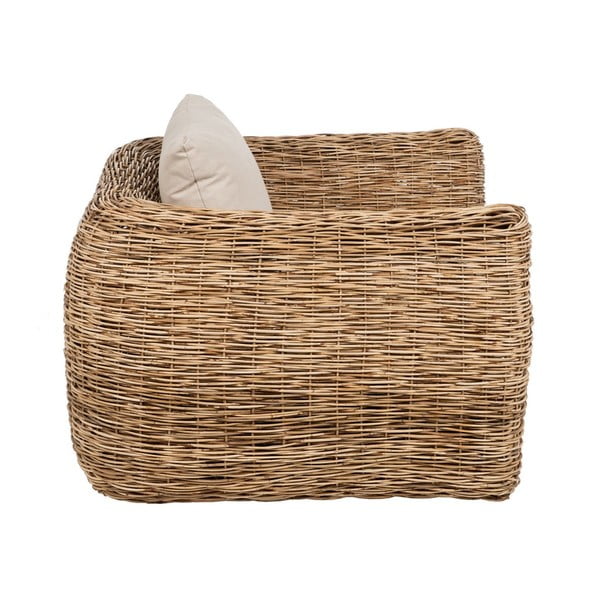 Фотьойл с плетка в бяло и естествен цвят - Ixia-image-2