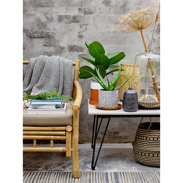 Синьо одеяло , 130 x 160 cm Throw - Bloomingville-image-1