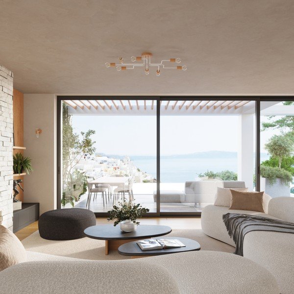 Осветително тяло за таван в естествен цвят 58x75 cm Dazzle – Sollux-image-3