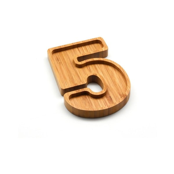 Бамбукова купа за ядки във формата на числото 5 Numero - Bambum