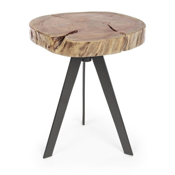 Odkládací stolek z akáciového dřeva Bizzotto Aron, Ø 35 cm