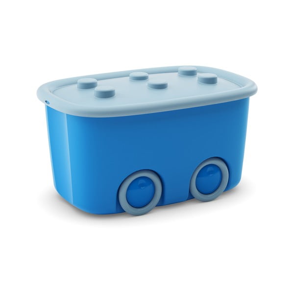 Светлосиня пластмасова детска кутия за съхранение 58x39x32 cm Funny Box – KIS