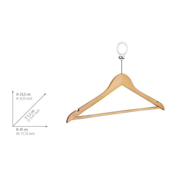 Дървени закачалки в комплект от 4 бр. Hotel – Wenko-image-3