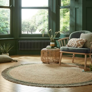 Кръгъл килим в естествен цвят ø 180 см Kahana - Flair Rugs