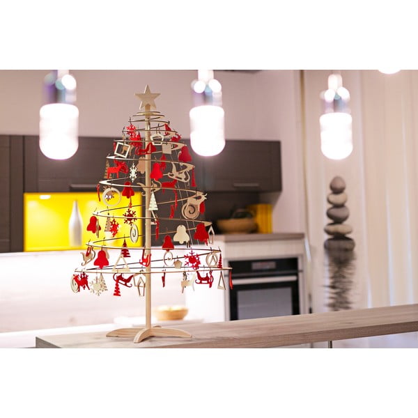 Дървена звезда за декоративна коледна елха Small - Spira-image-3